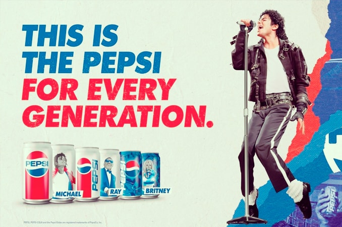 Pepsi revive a leyendas musicales en sus nuevas latas