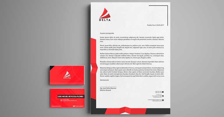Diseño gráfico identidad corporativa agencia Delta Contadores