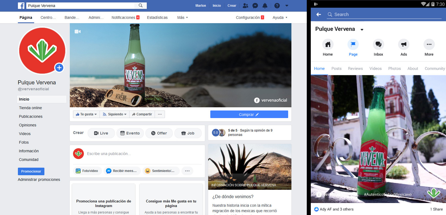Agencia de publicidad diseño gráfico social media administración redes sociales bebida alcohólica Vervena 