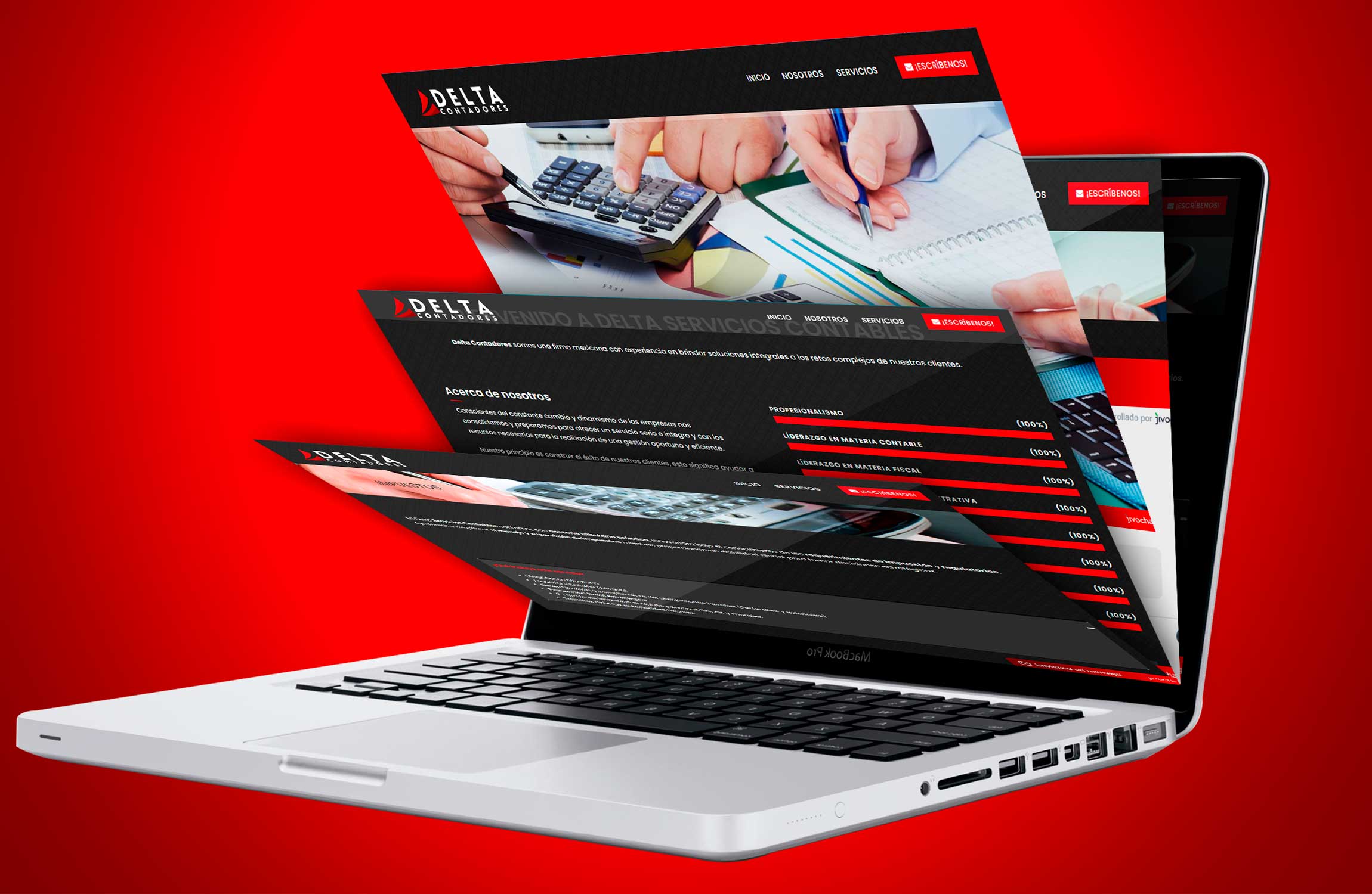 Agencia publicidad diseño gráfico web Delta Contadores